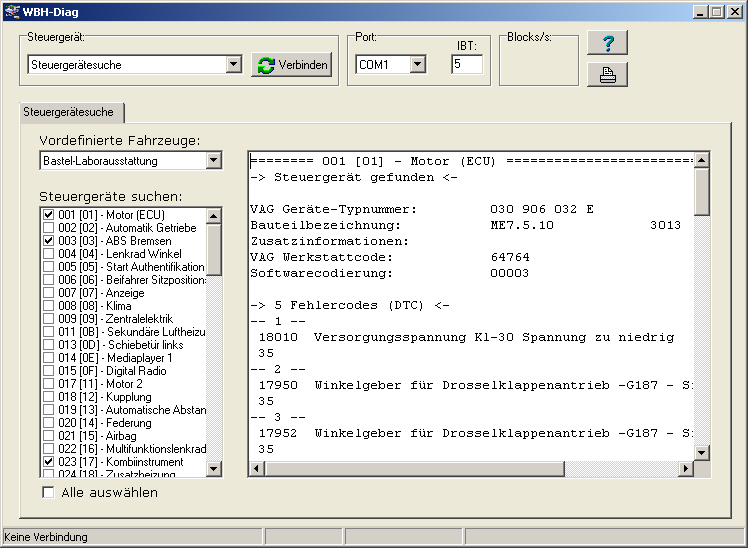 WBH-Diag Screenshot 